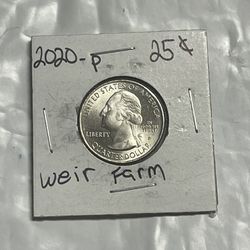 2020-P Weir Farm Quarter Uncirculated 