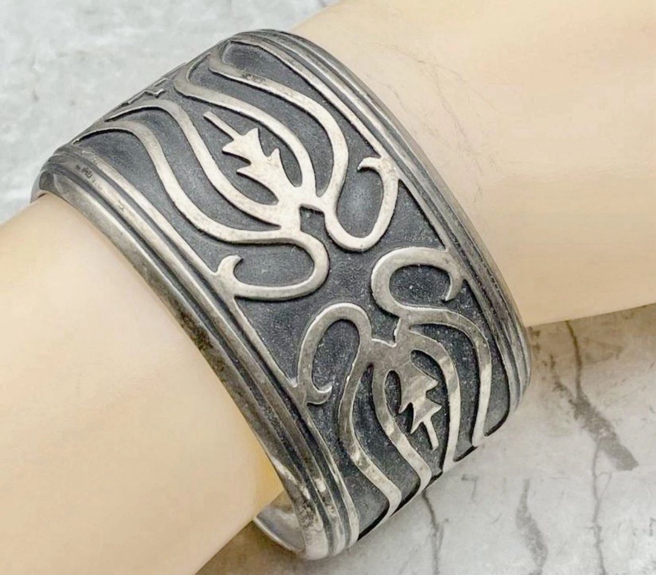 FREE SHIPPING! Thomas Singer (1(contact info removed)) - Navajo 925 Silver Bracelet 1970-80s, size 6 Lot#506