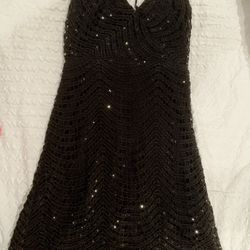 Black Sequin Dress