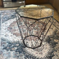 Glass Side Table 