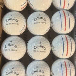 12 Callaway ERC Golf Balls 5/4a Lot D107