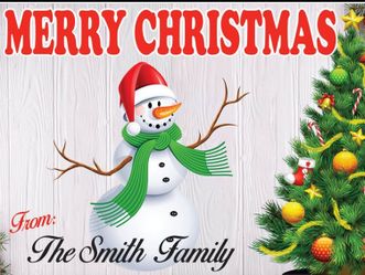 Custom Frosty Sign with Family Name