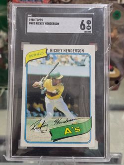 1980 Topps Rickey Henderson SGC EX, NM6