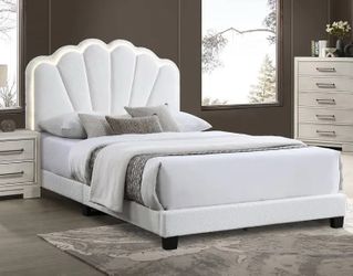 Full size led mermaid bed with orthopedic mattress included