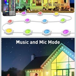 Permanent Outdoor Lights, IP67 Waterproof,for House Roof, Christmas, Holiday, Party, Daily Lighting, Smart RGB Outdoor Lights with Remote APP Control