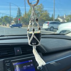 Macrame Car Decor Plant Holder