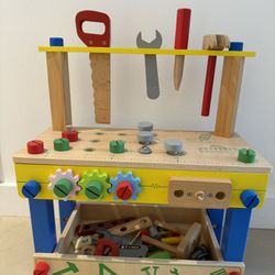 Wooden Tool Bench For  toddlers . 