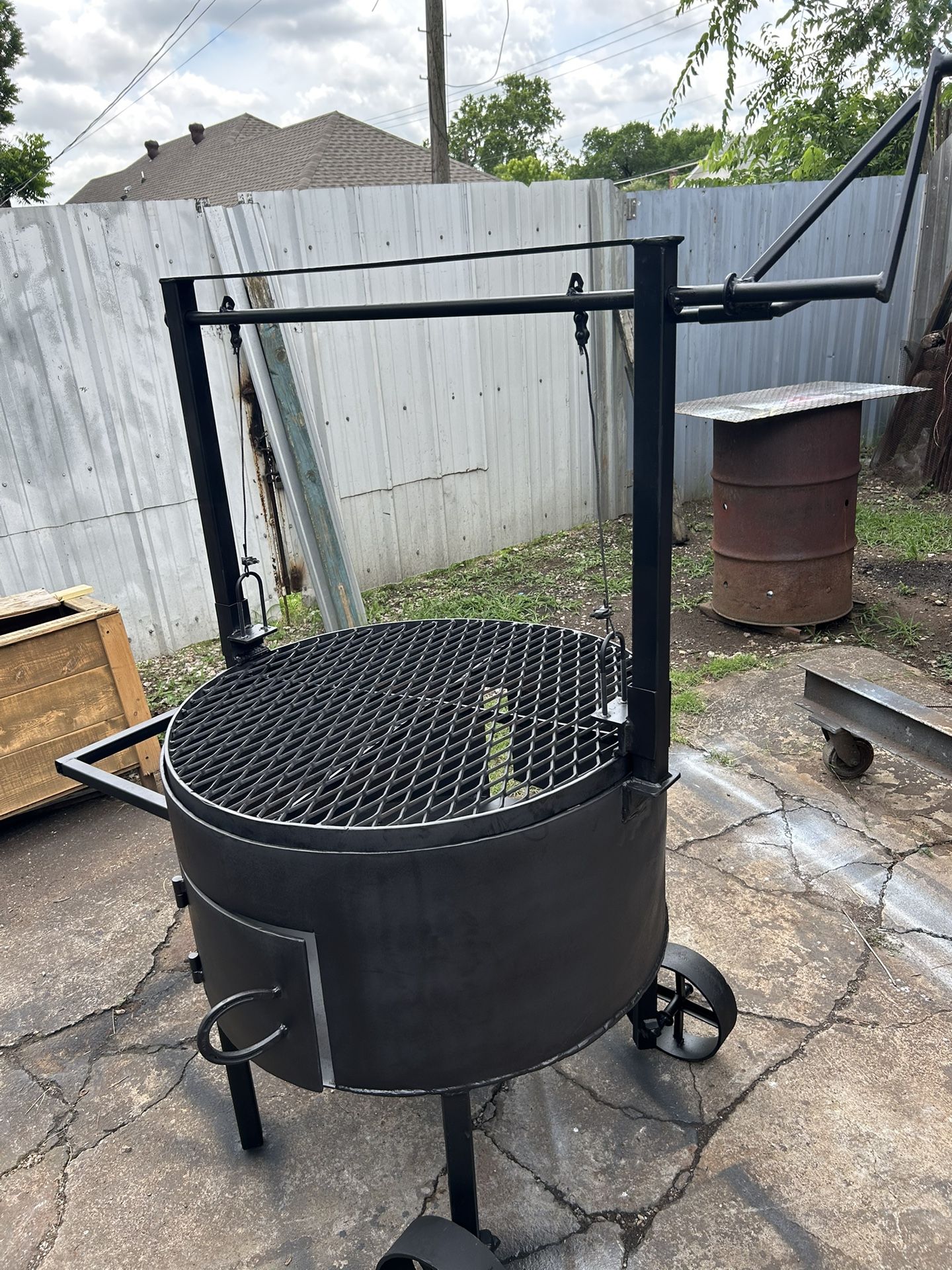 Parrilla Para Asar Carne con Leña