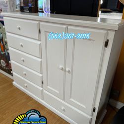White Pinewood Baby Wardrobe Closet New Dresser 