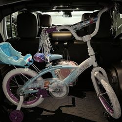 Huffy 16 Inch Toddler Bike Disney Frozen With Doll Carrier 