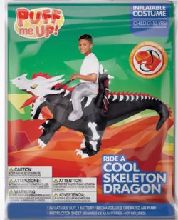 Puff Me Up Inflatable Skeleton Dragon Ride-On Costume