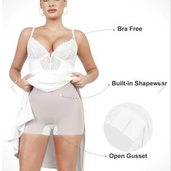 New White Popilush Shapewear Dress 