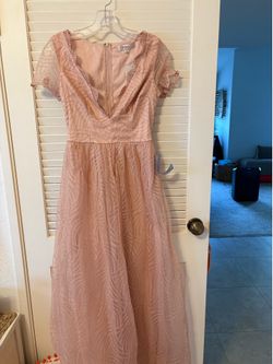 Sweet pink prom dress