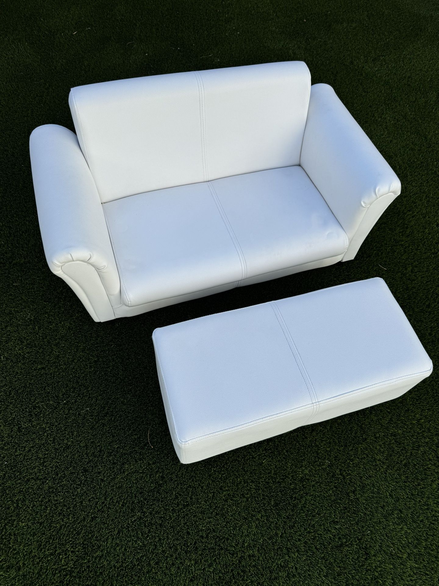 Toddler Small White Loveseat