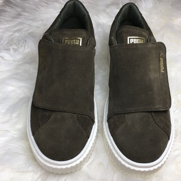 puma basket platform olive puma basket platform olive