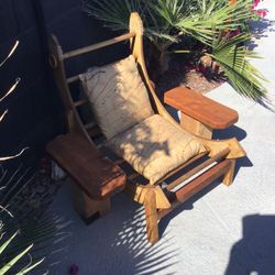 Custom Bent Lounge Chair With End Tables 