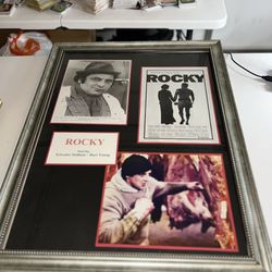 Sylvester Stallone Autographed Rocky Framed Picture 