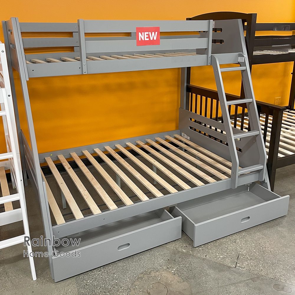 Bunk Bed, Twin / Full, With 2 Drawers