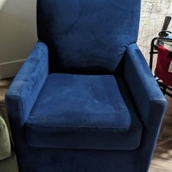 Blue Lounge Chair 360 Rotate