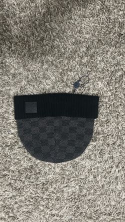 Brown black designer beanie