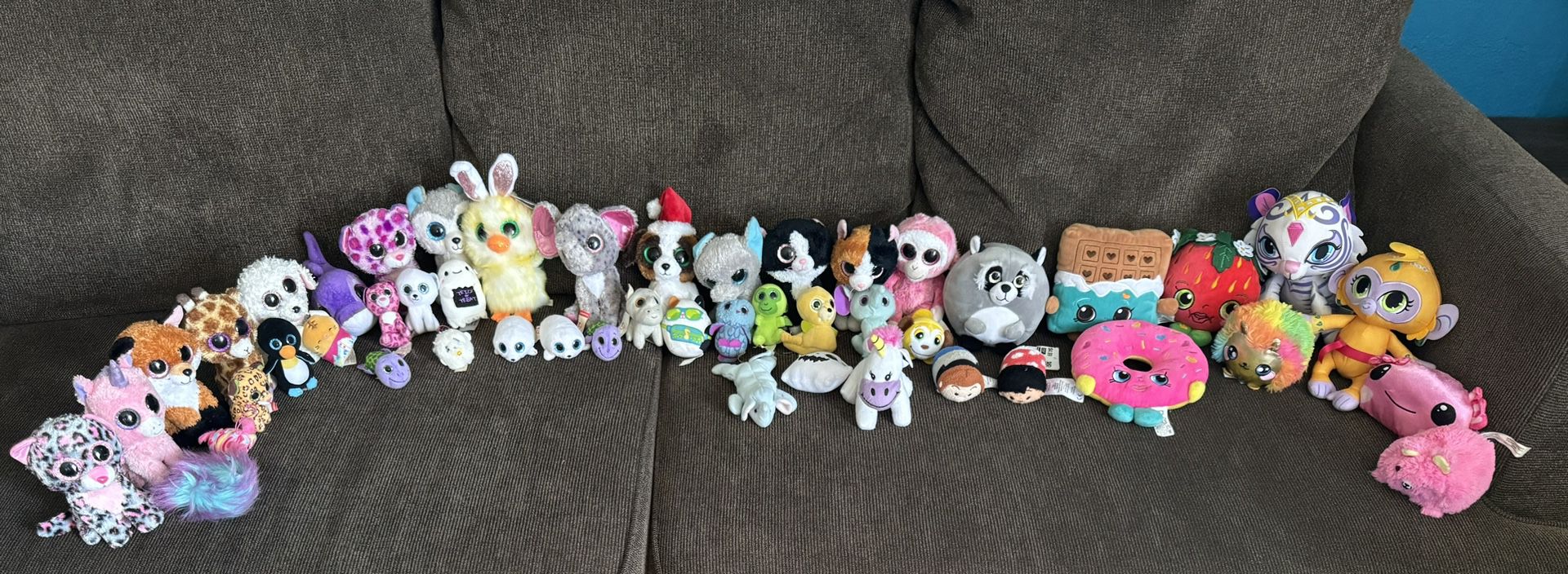 50 Pcs Of Plushies TY And Shopkings 