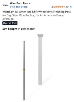 All American 3.5ft Vinyl Finishing Post.