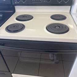 GE COIL STOVE BLACK BEIGE