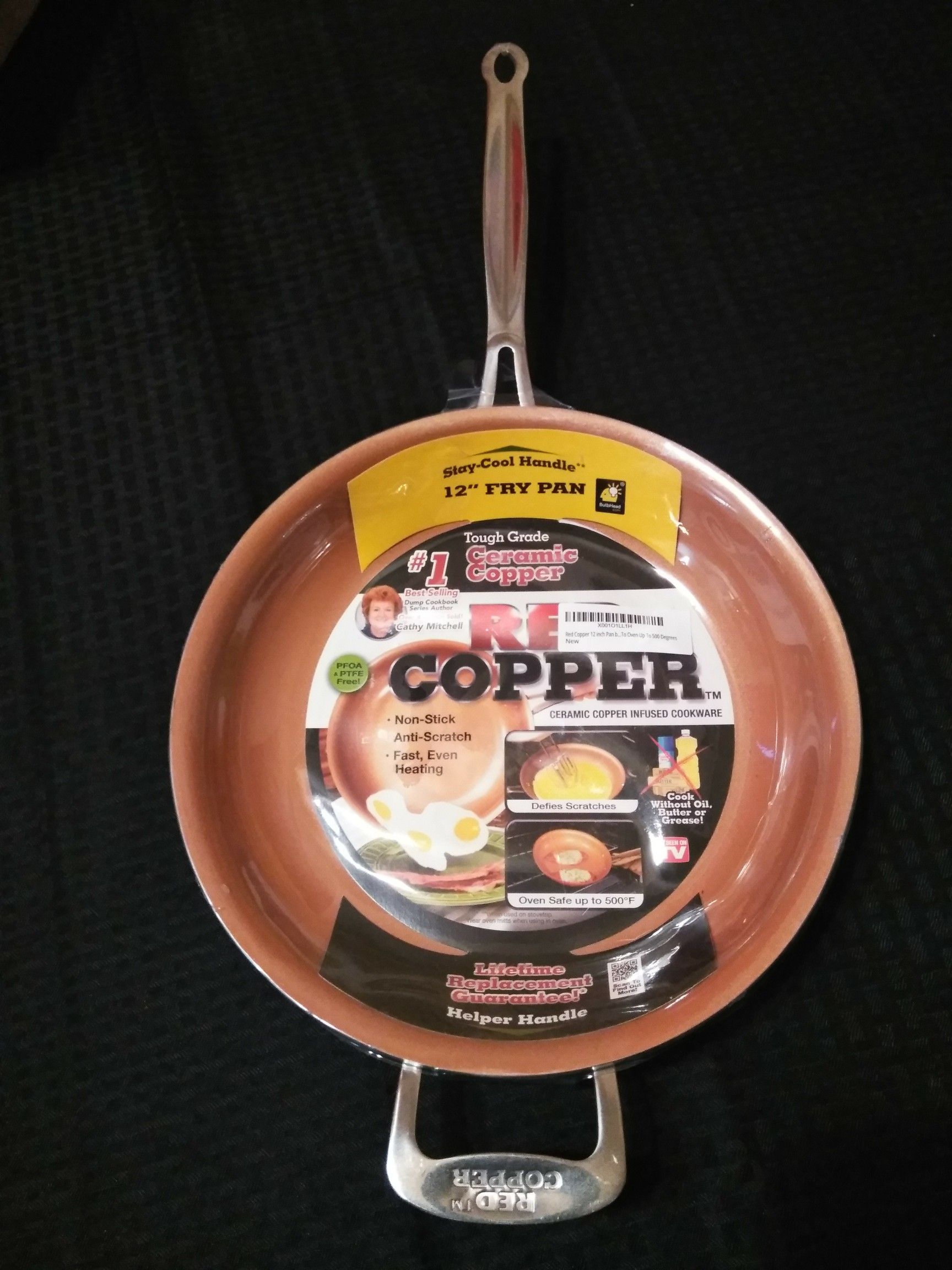 New Copper Frying pan large, As seen on TV,