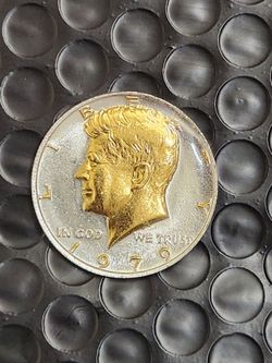 1979 Uncirculated Kennedy Layered in .999 Fine Silver and 24k Gold
