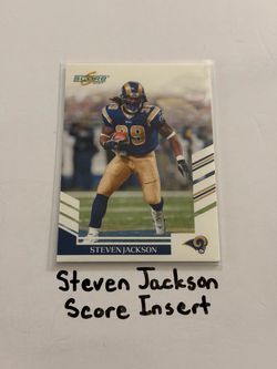 Steven Jackson St. Louis Rams All-Pro RB Score Short Print Insert Card.