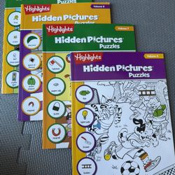 Set of 4 Highlights Hidden Pictures Puzzles Books