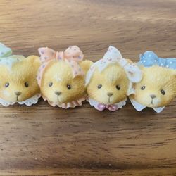 Four Sisters Bear Enesco 1996 Priscilla Hillman Cherished Teddies Pin Brooch Vtg