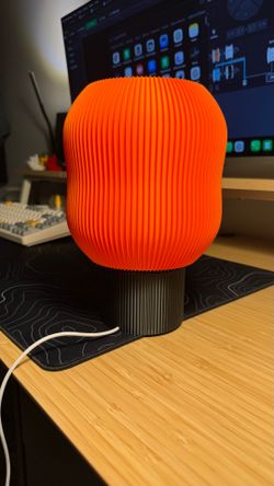 Orange Modern Table Lamp – USB Powered LED, Warm Ambient Light ✨