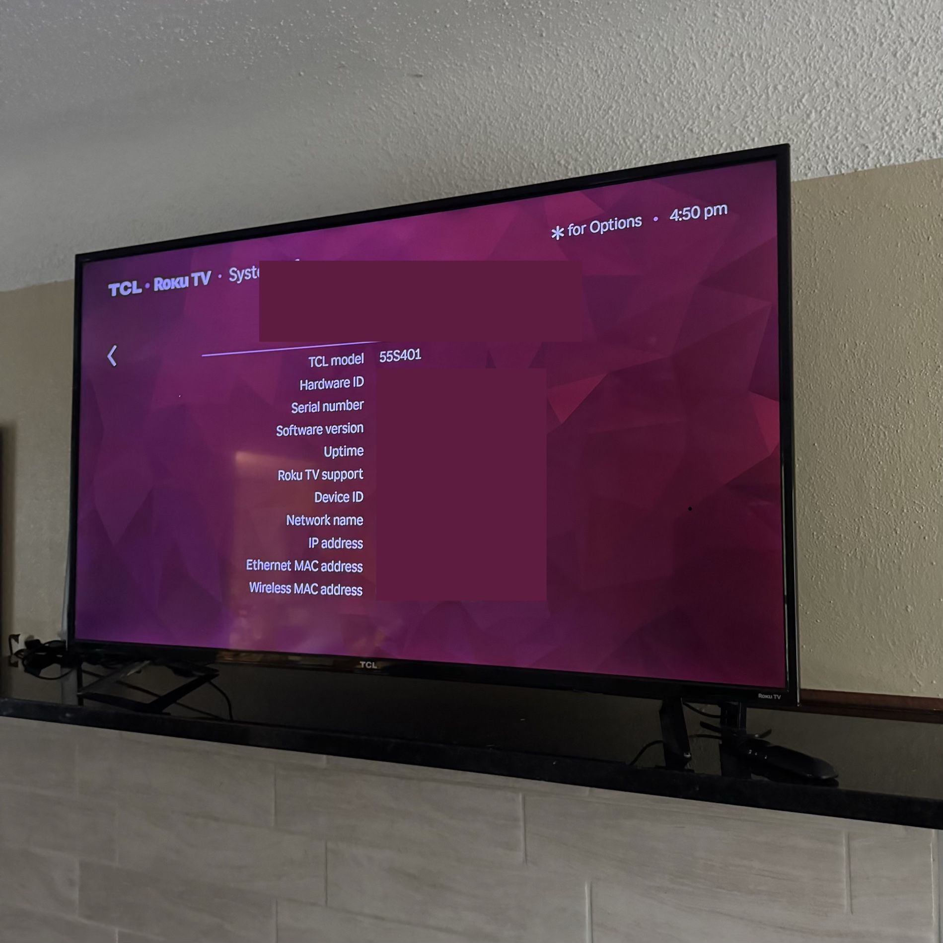 TCL Roku TV – 55” – $50 OBO (West Seattle)