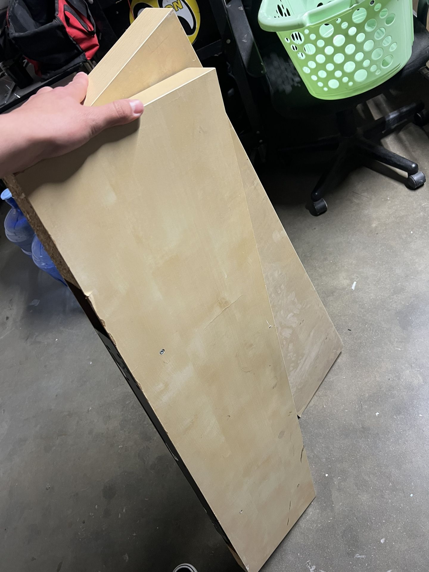 wood shelves