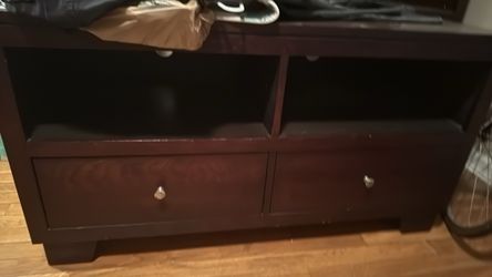 Large wood entertainment center 4 pc