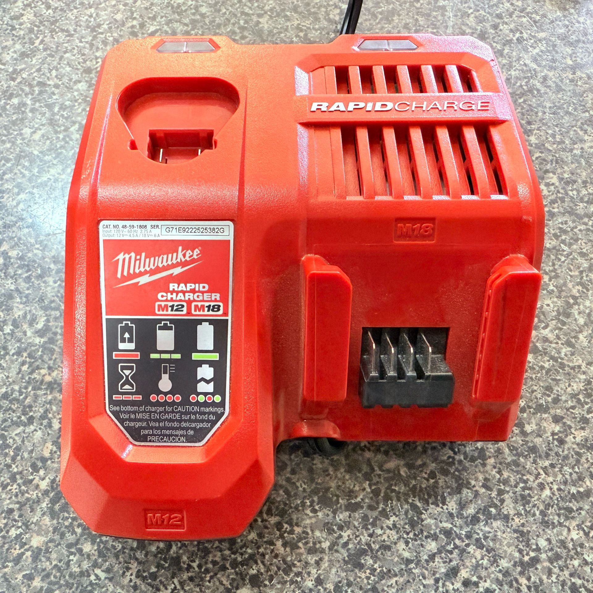 Milwaukee Rapid Charger, Model: 48-59-1808