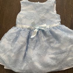Girls Light Blue Special Occasion Dress Size 3/6 Months Pippa & Julie #3