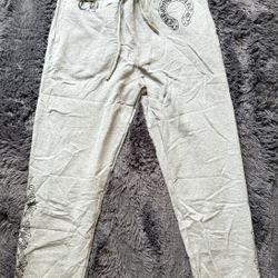 Grey Chrome Hearts Sweatpants