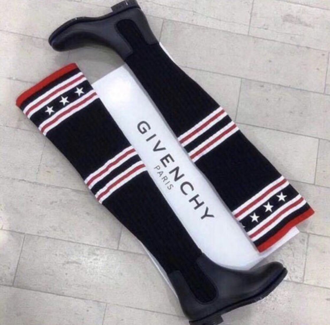 Thigh high sock boots