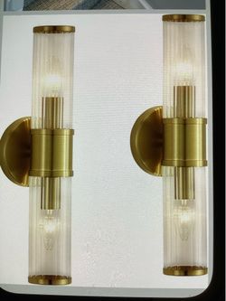 Wall sconces set of 2 Gold Modern
