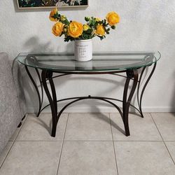 Half Circle Glass Table