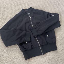 Cotton On Cropped Bomber Jacket Black 