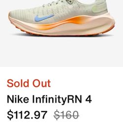 Selling these nike running shoes that are women’s size 11 or size 9 for men’s.