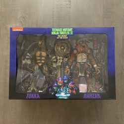 In Hand, Brand New, Never Opened NECA TMNT Teenage Mutant Ninja Turtles Movie - Tokka & Rahzar - 7” Action Figures