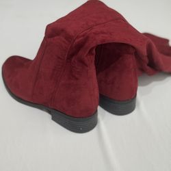 MAROON SUEDE BOOTS