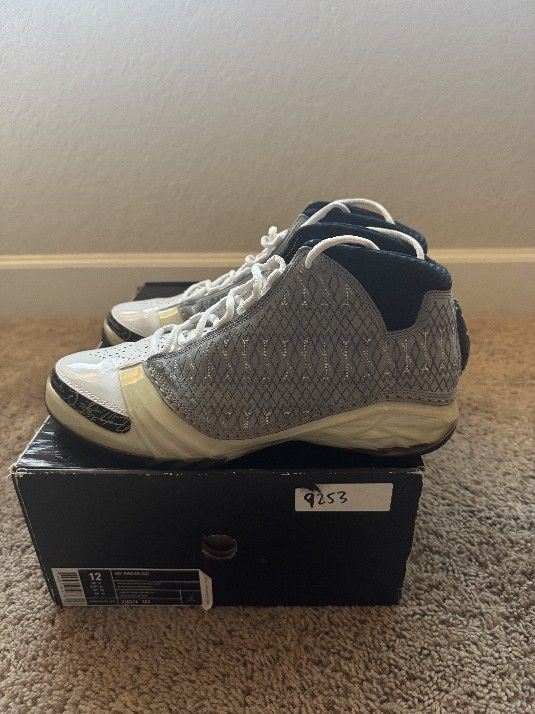 Nike Air Jordan XX3 23 OG Size 12 White Stealth White Grey Suede (318376-102)