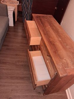 Rustic Solid Wood Dresser with Drawers