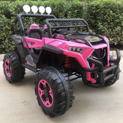 💕💕Kids Car !!BRAND NEW 12V 4X4 Electric Kids Ride On 2 Seater RZR With REMOTE CONTROL, Leather Seats, Rubber Wheels, BT, Can be Controlled with Phon