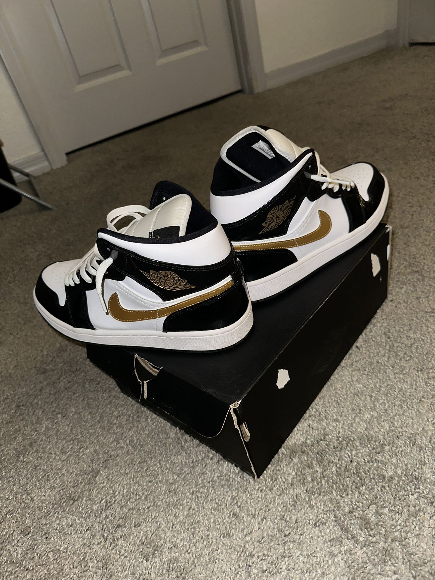 Air Jordan 1 Back , White Metallic